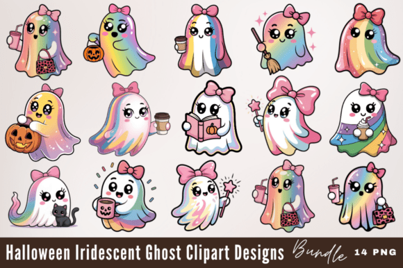 Download Halloween Iridescent Ghost Clipart PNG - Png Collection
