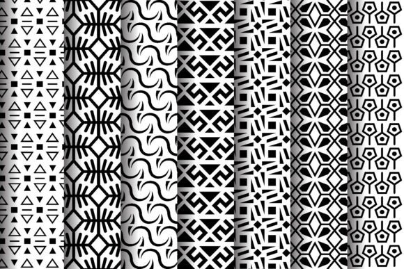 Download Abstract Vector Black and White Patterns - Pattern Collection