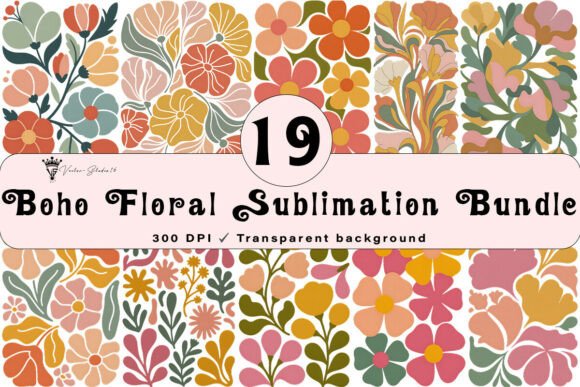 Download Boho Floral Sublimation PNG Bundle - Png Collection