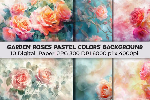 Download Garden Roses Pastel Colors Backgrounds - Pastel Collection
