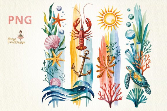 Download Ocean Brushstroke Summer Design PNG - Png Collection