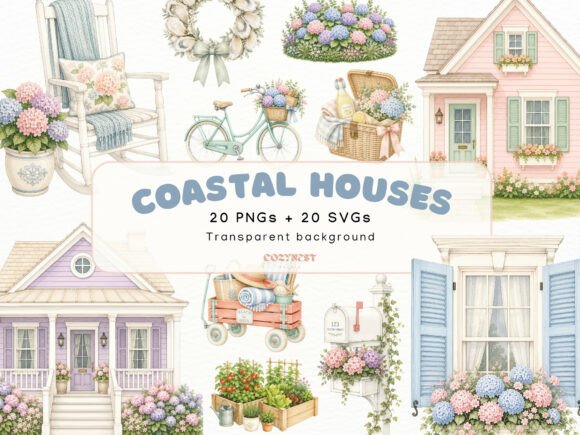 Download Coastal House Cliparts, Neighborhood PNG - Png Collection