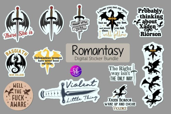 Download Fourth Wing Stickers Bundle Png - Png Collection
