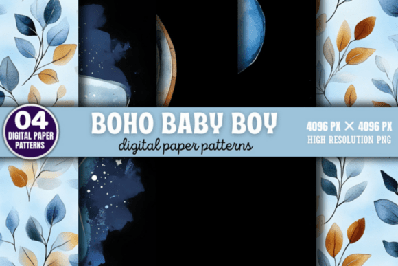 Download Boho Baby Boy Pattern Digital Background - Pattern Collection
