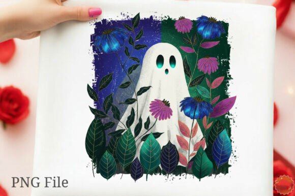 Download Halloween Fall Floral Boho Ghost Png - Png Collection