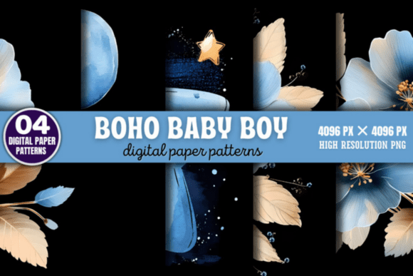 Download Boho Baby Boy Pattern Digital Background - Pattern Collection