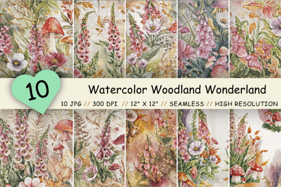 Download Watercolor Woodland Wonderland Pattern - Pattern Collection
