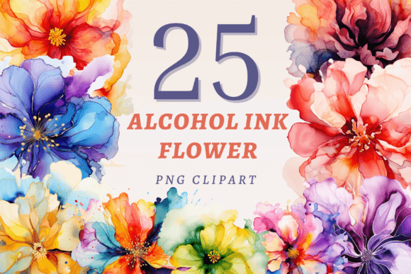 Download Alcohol Ink Flower PNG Bundle - Png Collection