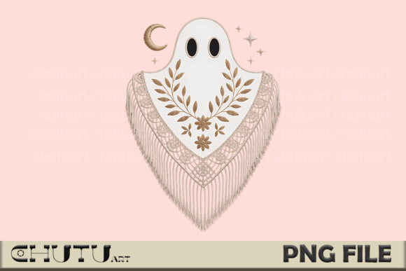 Download Neutral Boho Ghost PNG - Cozy Spirit Art - Png Collection