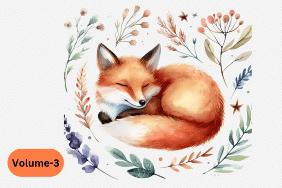 Download Watercolor Fox Clipart PNG Volume –3 - Png Collection