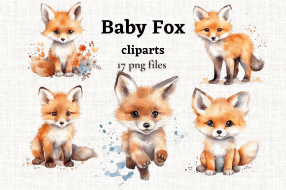 Download Cute Baby Fox Illustration, Animals PNG - Png Collection