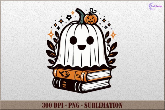 Download Cute Ghost Bookish PNG Halloween Clipart - Png Collection