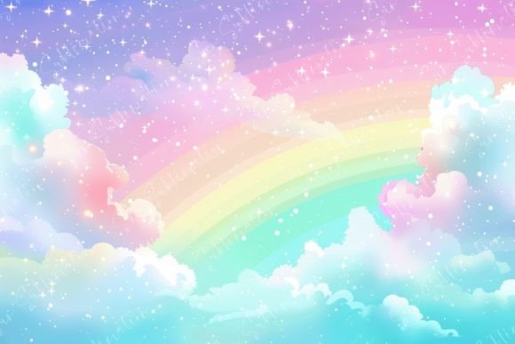 Download Rainbow in the Clouds Pastel Colors - Pastel Collection