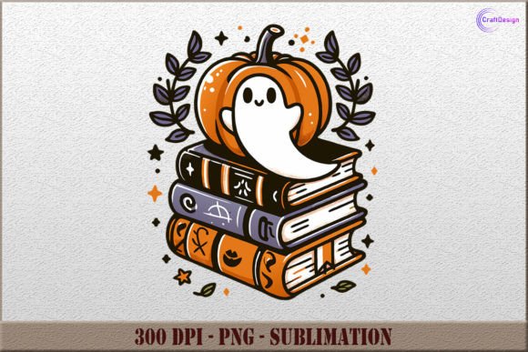 Download Cute Ghost Bookish PNG Halloween Clipart - Png Collection