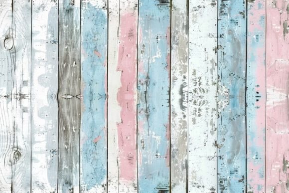 Download Vintage Wooden Planks in Pastel Colors - Pastel Collection