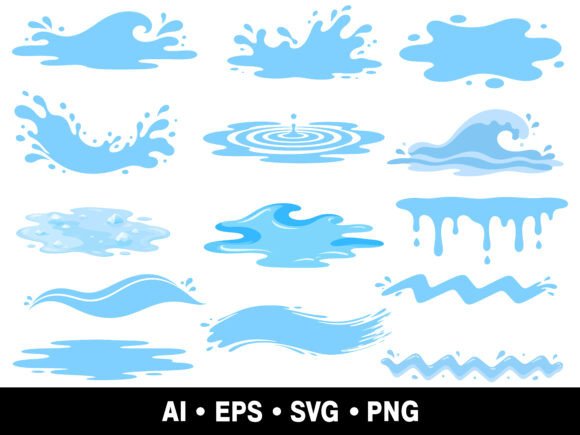 Download Water Splash SVG PNG Clipart Bundle - Png Collection