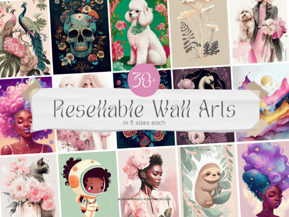 Download Printable Wall Art PLR Resell Rights - Printable wall Collection