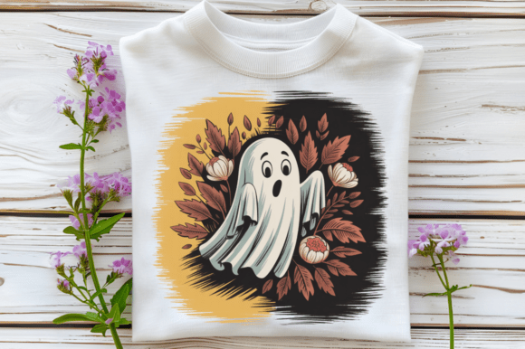 Download Halloween Fall Floral Boho Ghost Png Cli - Png Collection