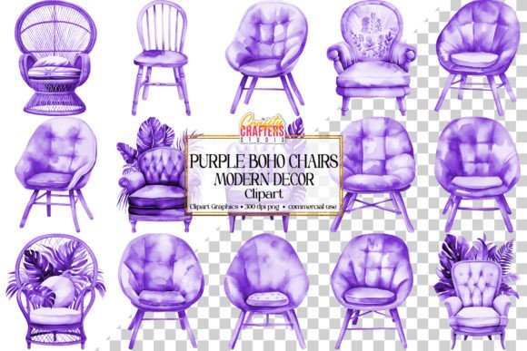 Download Purple Boho Chic Chair Decor PNG Clipart - Png Collection