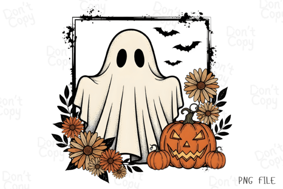 Download Floral Ghost Pumpkin PNG, Boho Ghost PNG - Png Collection