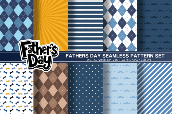 Download Fathers Day Pattern, Dad Digital Papers - Premium Resources