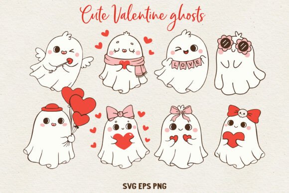 Download Valentine Ghost SVG PNG EPS - Png Collection