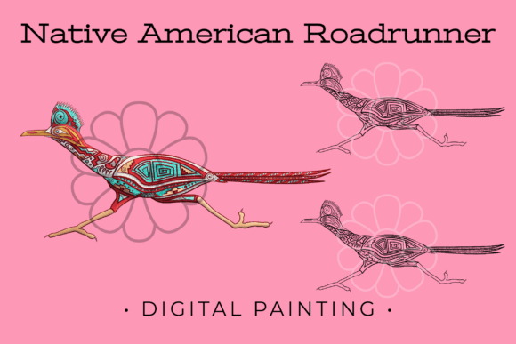 Download Native American Roadrunner Painting PNG - Png Collection