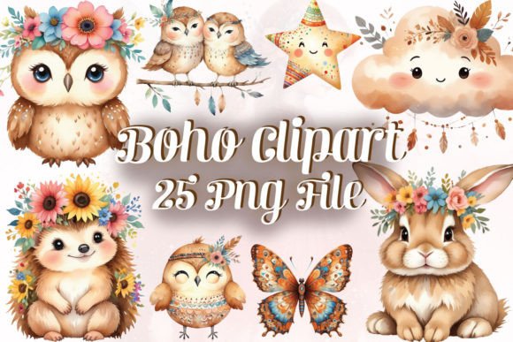 Download Boho Woodland Animal Clipart PNG Bundle - Png Collection