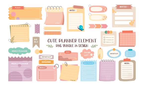 Download Cute Planner Element PNG Bundle - Png Collection