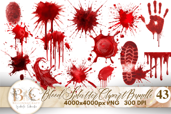 Download Blood Splatter Clipart PNG Bundle - Png Collection