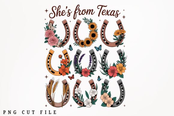 Download Floral Horseshoe Western PNG Design - Png Collection