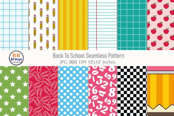 Download Back to School Pattern Paper Background - Pattern Collection