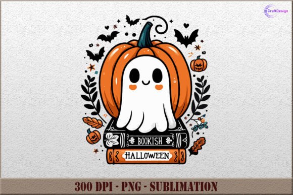 Download Cute Ghost Bookish PNG Halloween Clipart - Png Collection