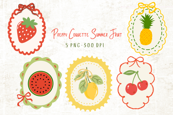 Download Preppy Coquette Summer Fruit PNG - Png Collection