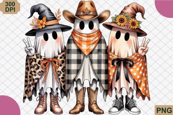 Download Western Ghost Friends Halloween PNG - Png Collection