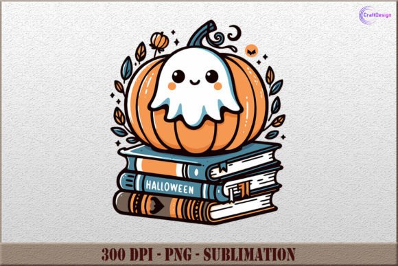 Download Cute Ghost Bookish PNG Halloween Clipart - Png Collection