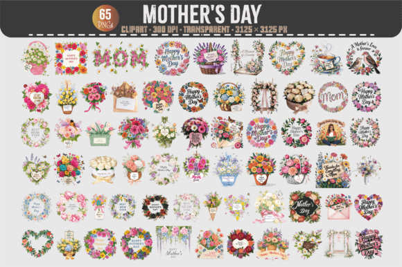 Download Mother’s Day Flower Clipart – 65 PNGs - Png Collection