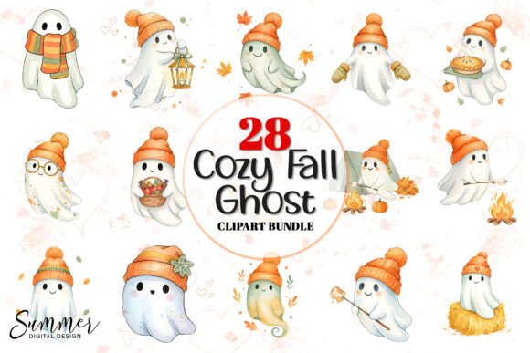 Download Cute Cozy Fall Ghost Sublimation PNG - Png Collection